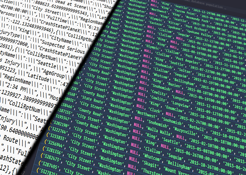 A jumble of data on a computer screen